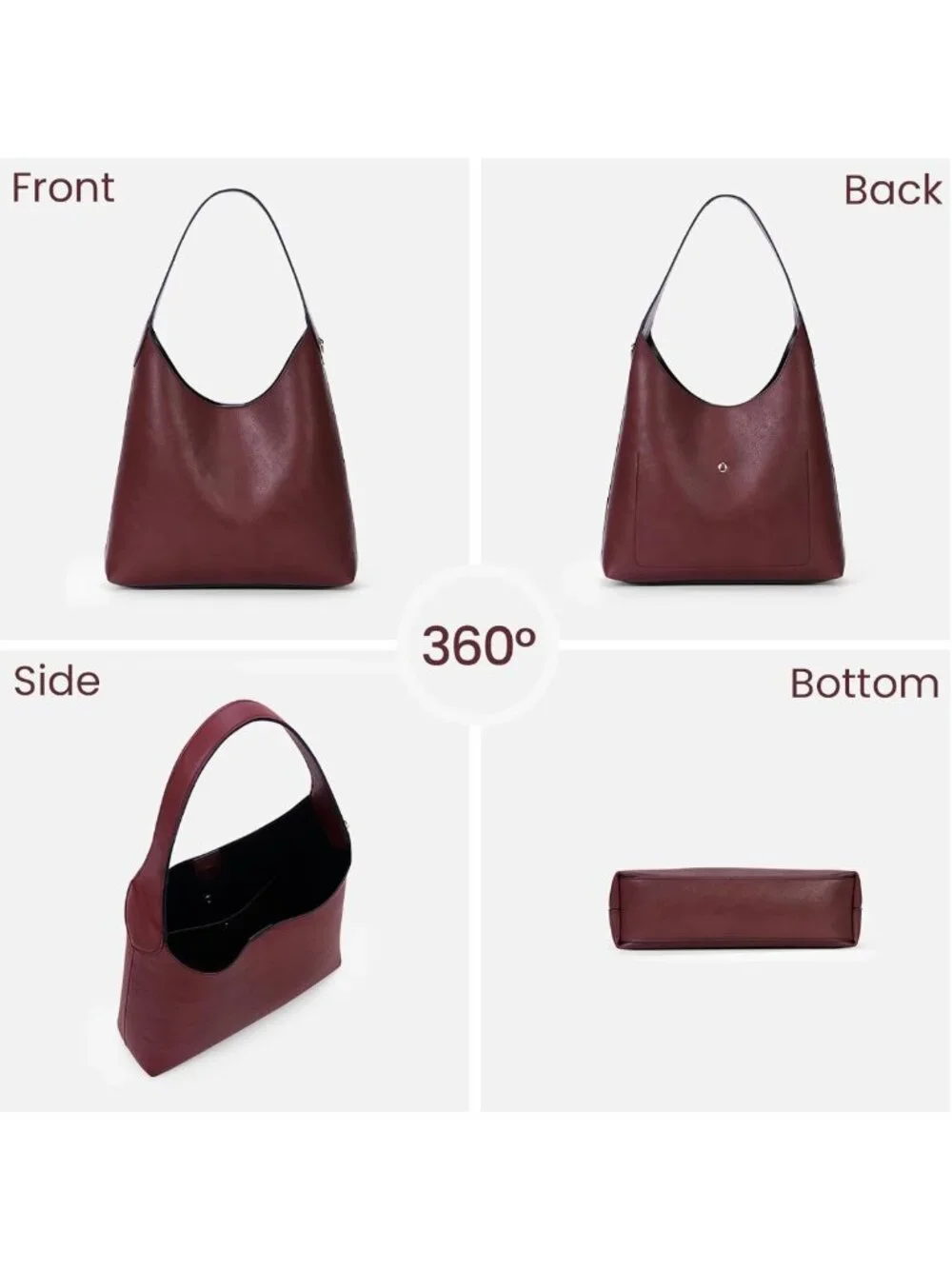 Chic Faux Suede Hobo Tote Bag for Women | Vegan Leather Shoulder Purse with
